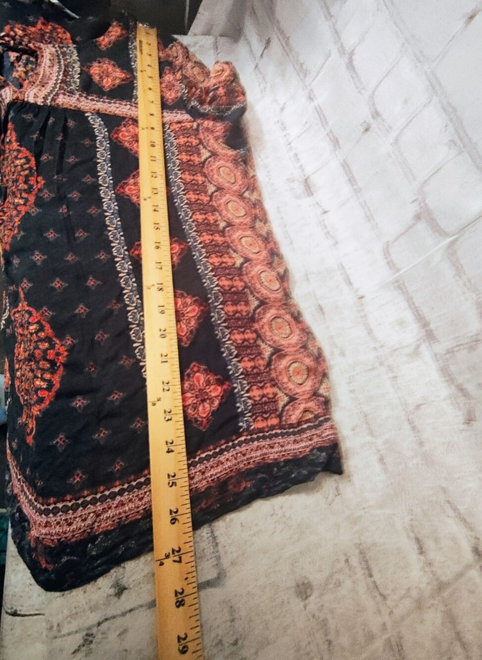 Lucky Brand Gauzy Boho Celestial Tie Front Tunic Top Large Market - Picture 10 of 12
